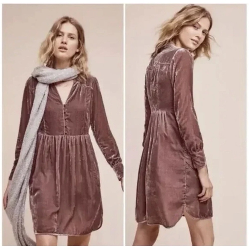 HOLDING HORSES Mauve Velvet dress